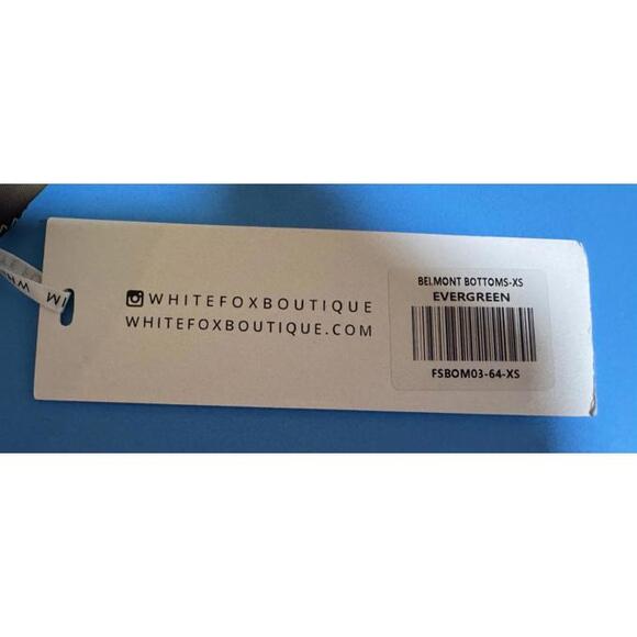 White Fox Boutique Evergreen Bikini - Tuscany Top (S) + Belmont Bottoms (XS) NEW - Picture 6 of 9